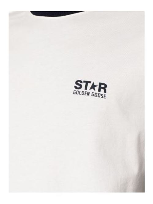 White/navy man  t-shirt GOLDEN GOOSE | GMP01784P00148911782